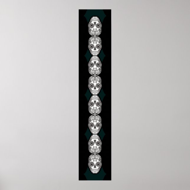 Affiche Dia de los Muertos Cette fille Motif de diamant cr (Devant)