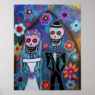 AFFICHE DIA DE LOS MUERTOS WEDDING