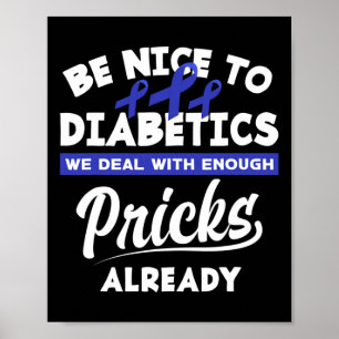 Affiche Diabète amusant Type 1 Diabète T1d Diabète Décerné