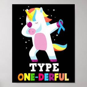 Affiche Diabète amusant Type 1 Diabète T1d Type Un derful