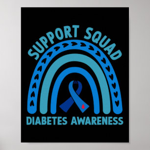Affiche Diabète Blue Support Squad Sensibilisation au diab