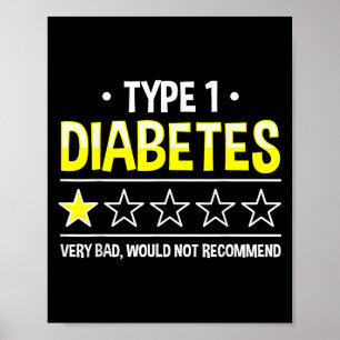 Affiche Diabète de type 1 drôle Un Humour étoilé