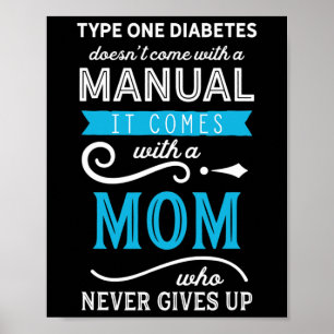Affiche Diabète de type un ne vient pas avec un manuel mam