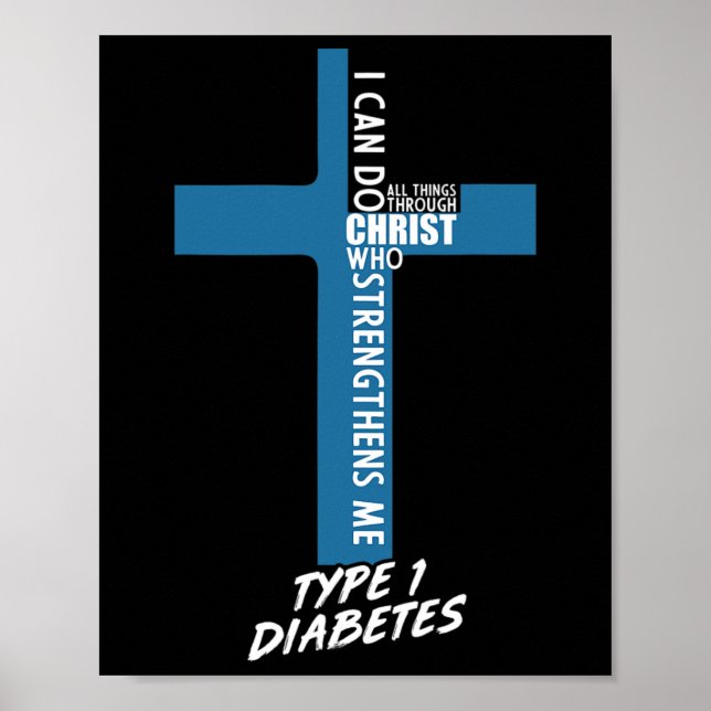Affiche Diabète Je Peux Faire Tout Par Jésus T1D Sup (Devant)