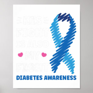 Affiche Diabète Son combat est ma conscience combat