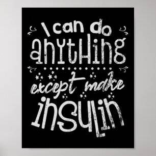 Affiche Diabète T1d de l'insuline amusante