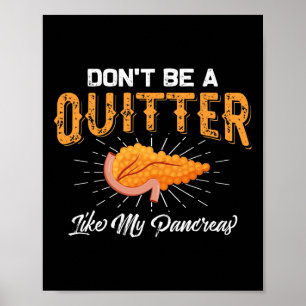 Affiche Diabétique amusant Type 1 Soutien à la sensibilisa