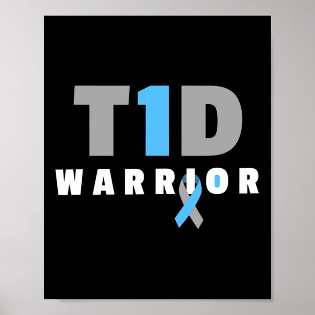 Affiche Diabétique Cure - Amusants Type 1 Sensibilisation  (Devant)