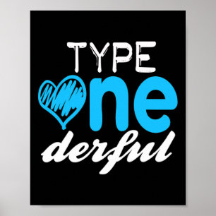 Affiche Diabétique Type Un derful T1d Sensibilisation au d