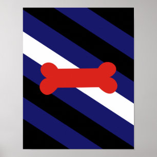 AFFICHE DIAGONALE DE FIERTÉ DE JEU DE CHIOT