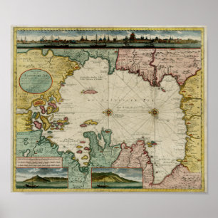 Affiche Diagramme 1720 de Mer Caspienne
