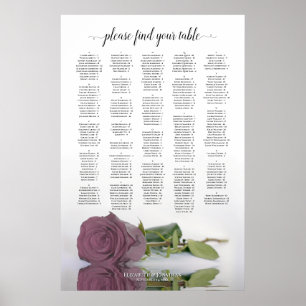 Affiche Diagramme alphabétique rose rose rose Dusty