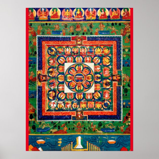 Affiche Diagramme cosmique Mandala pour la méditation (Devant)