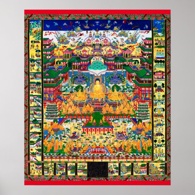 Affiche Diagramme cosmique Mandala pour la méditation (Devant)