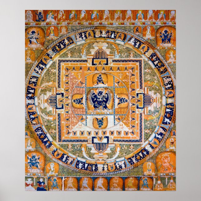 Affiche Diagramme cosmique Mandala pour la méditation (Devant)