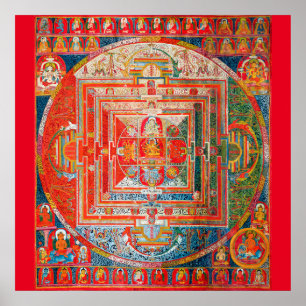 Affiche Diagramme cosmique Mandala pour la méditation