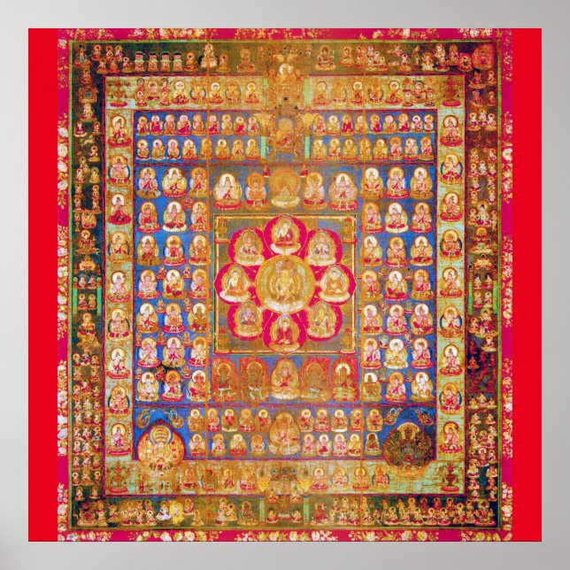 Affiche Diagramme cosmique Mandala pour la méditation (Devant)