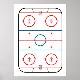 Affiche Diagramme de la patinoire Hockey Jeu Compagnon