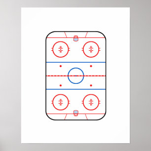 Affiche Diagramme de la patinoire Hockey Jeu Compagnon