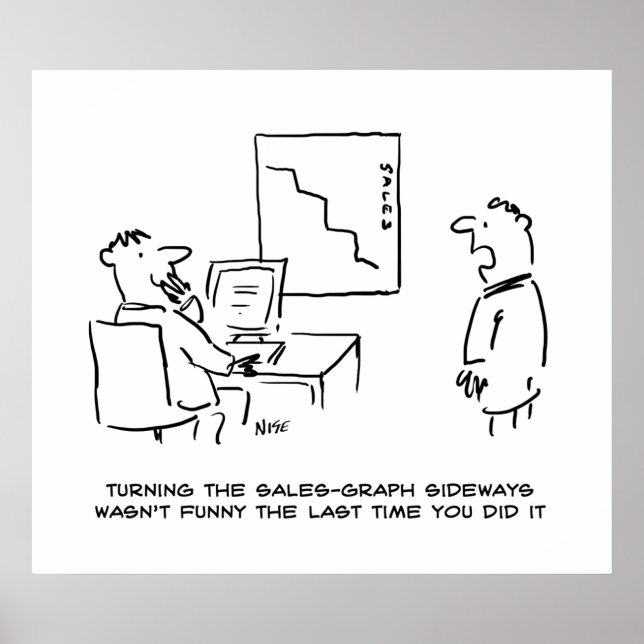 Affiche Diagramme des ventes Office tourné latéralement (Devant)