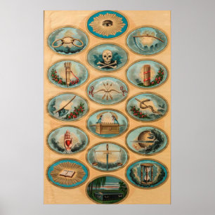 Affiche Diagramme emblématique de degré de camarades