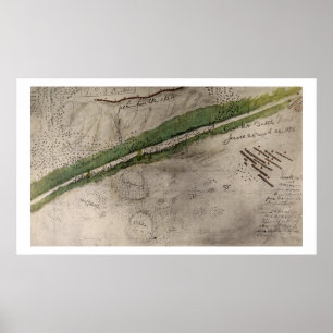 Affiche Diagramme topographique du champ de bataille du