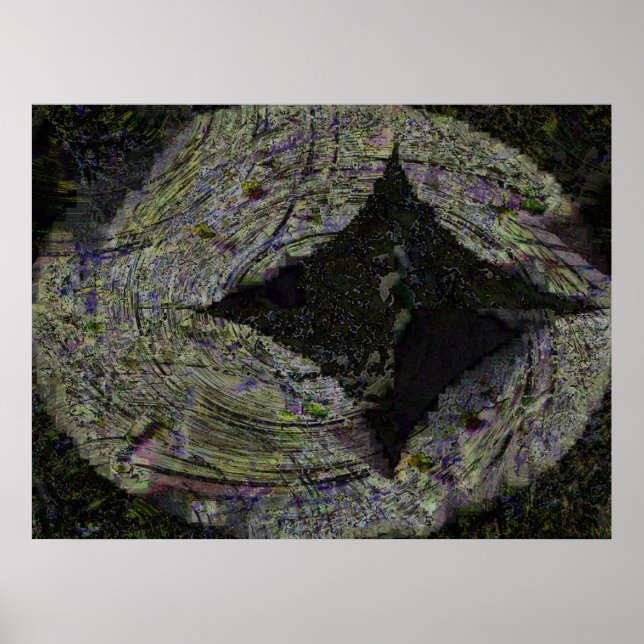 Affiche Diamant, abstrait numérique (Devant)