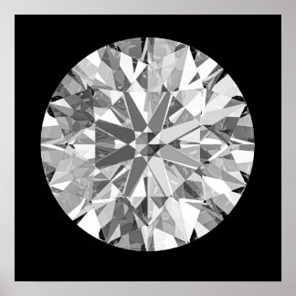 Affiche Diamant blanc brillant -