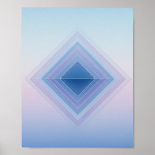 Affiche Diamant de dégradé calmant - Art Abstrait géométri