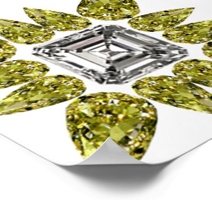 Affiche Diamant de poire jaune
