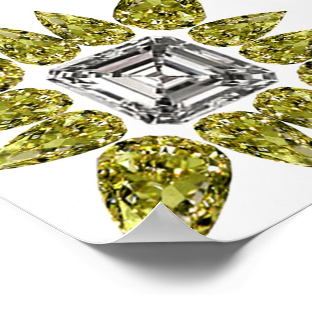 Affiche Diamant de poire jaune (Coin)