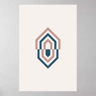 Affiche Diamant géométrique scandinave