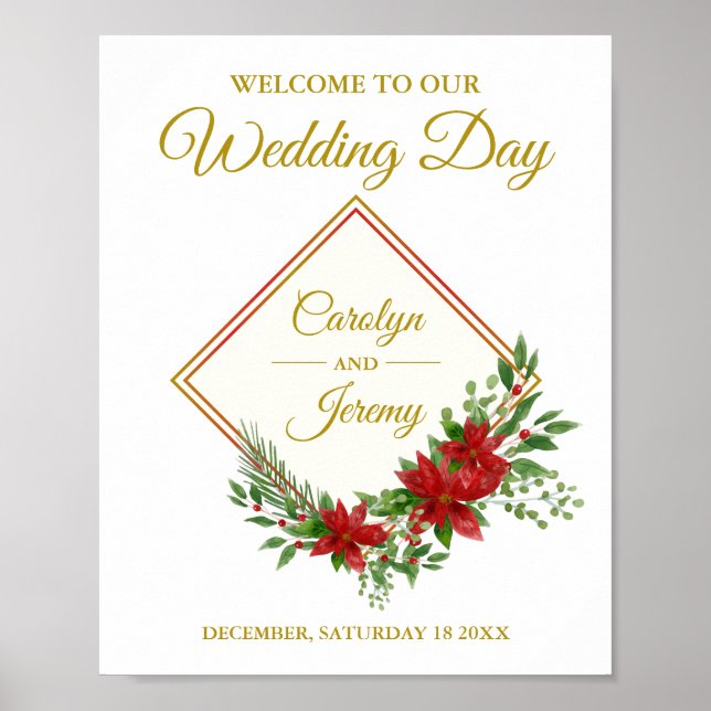 Affiche Diamod & Poinsettias Christmas Inspired Wedding (Devant)
