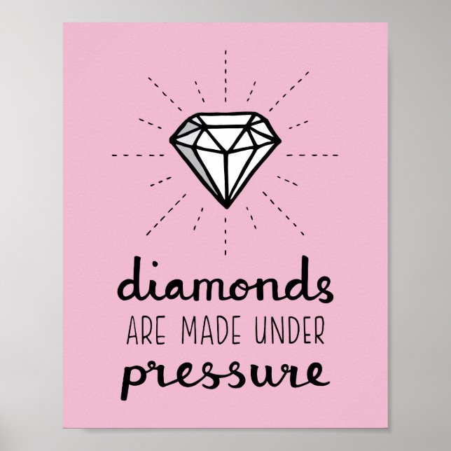 Affiche Diamonds Are Made Under Pressure pour elle (Devant)