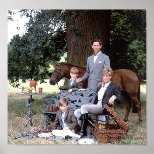 Affiche Diana Charles William Harry 1992