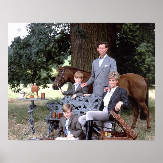 Affiche Diana Charles William Harry 1992 (Devant)