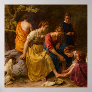 Affiche Diane et ses Compagnes par Johannes Vermeer