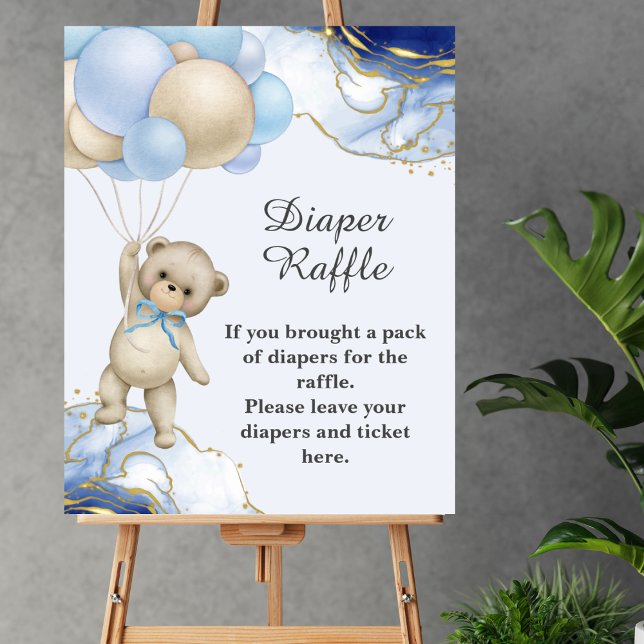 Affiche Diaper Raffle Jeu On peut attendre longtemps ballo (Créateur téléchargé)