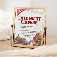 Diapeurs de nuit Jardin barbecue Baby shower rusti
