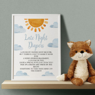 Affiche Diapeurs nocturnes Baby shower solaire