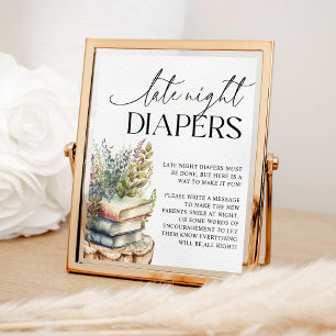 Affiche Diapositives de nuit Baby shower Storybook
