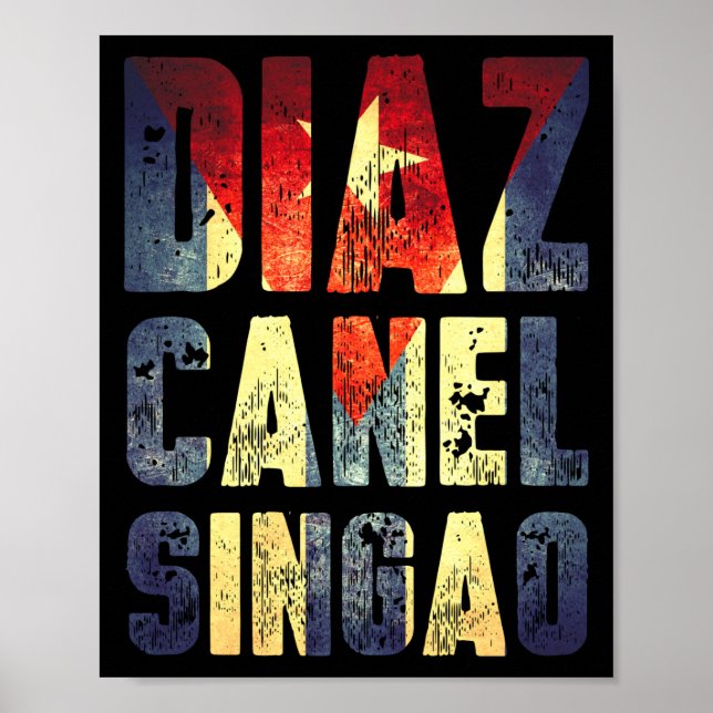 Affiche Diaz Canel Singao (Devant)