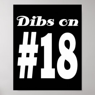 Affiche Dibs sur #18 Hockey Footll Vendre Sports