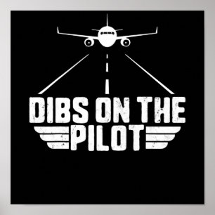 Affiche Dibs Sur Avion Pilote Avion Avion Avion Girami