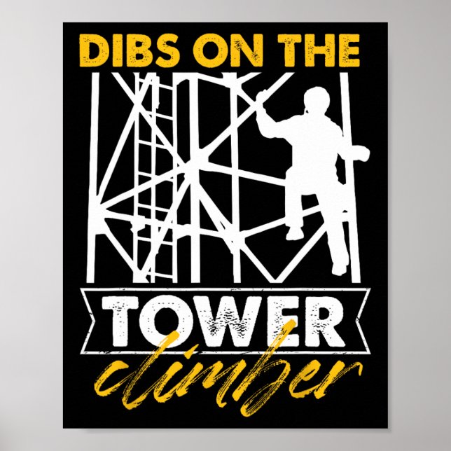 Affiche Dibs sur l'émetteur de grimpeur de tour verticale  (Devant)