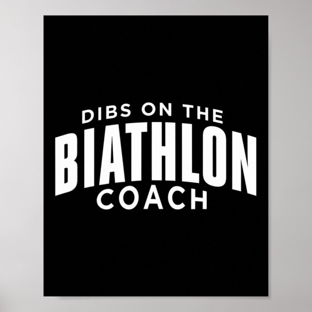 Affiche Dibs Sur L'Entraîneur De Biathlon Funny Coach De B (Devant)