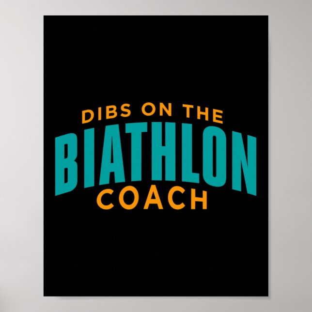 Affiche Dibs Sur L'Entraîneur De Biathlon Funny Coach De B (Devant)