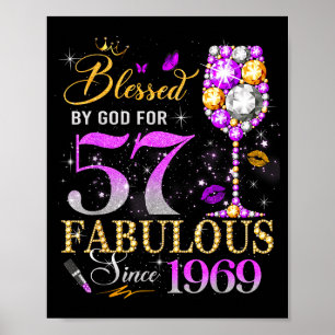 Affiche D'ici le 57e anniversaire Reine Bénie Dieu