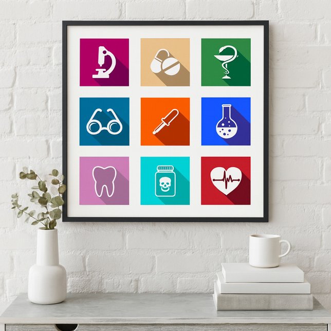 Affiche d'icônes médicales (Créateur téléchargé)