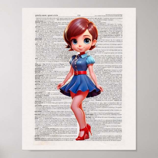 Affiche Dictionnaire d'art dessin Pin UP (Devant)